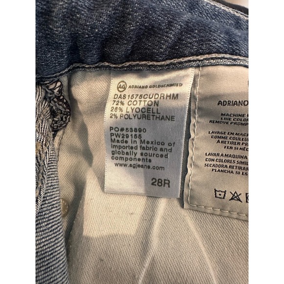 AG Adriano Goldschmied Ex-Boyfriend Slim Slouchy Slim Frayed raw hem sz 28R - Picture 9 of 10
